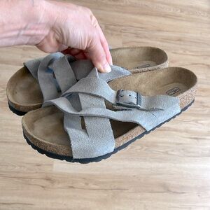 Birkenstock Gray Suede Sandals